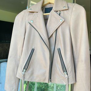 Sold sold sold $529+  Mint Condition.AllSaints Dalby Lamb Leather Jacket